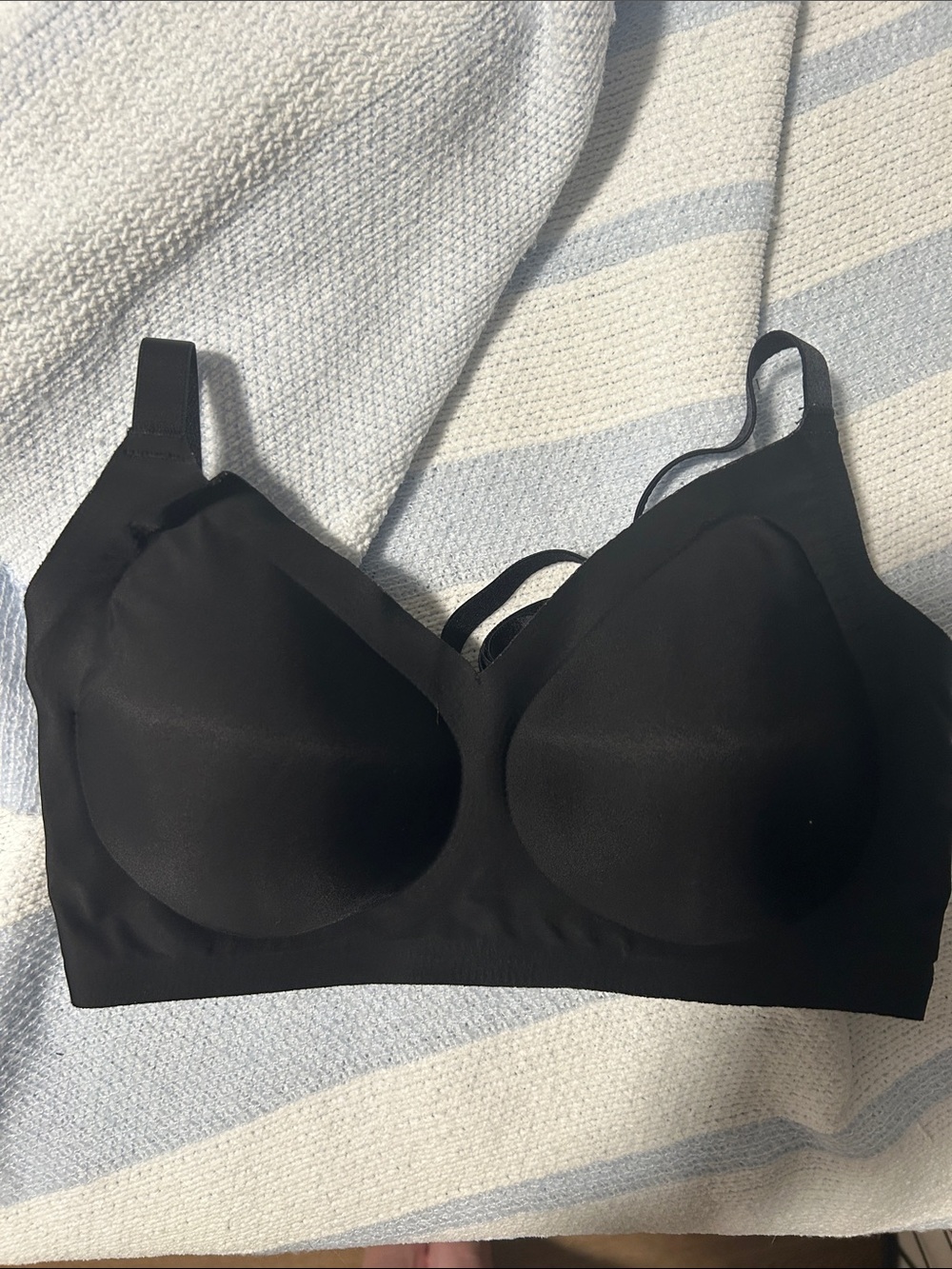 Shapermint Black Wireless Molded-Cup Bra